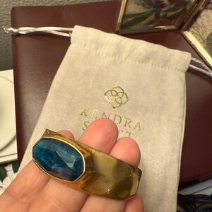 Kendra Scott Gold and Blue Cuff Bracelet